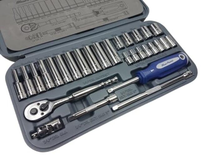 Blue point 29pcs 1/4Dr. Socket Set 6 Point BLPATSM1429