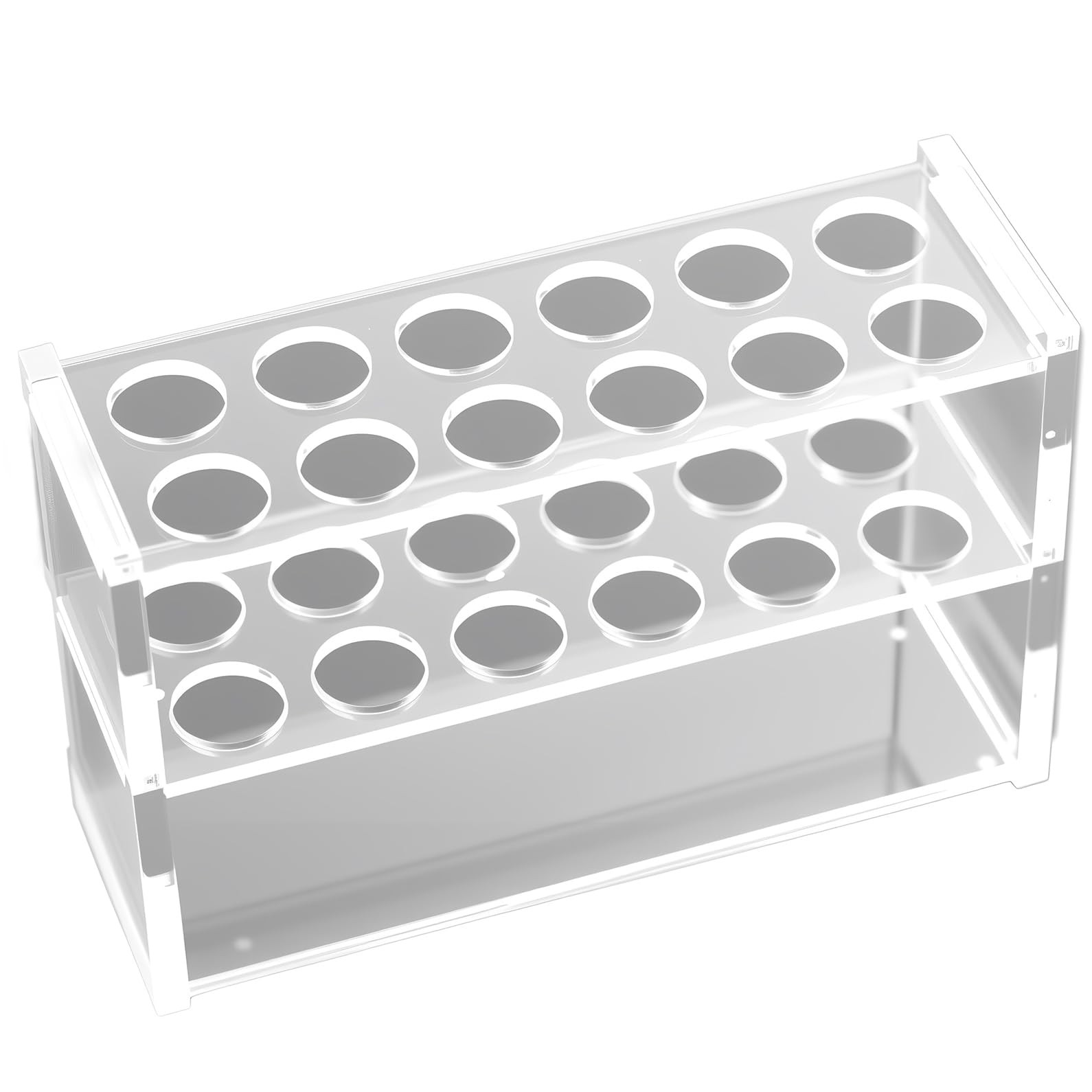 12 Sockets Clear Acrylic Test Tube Rack 10ML Test Tubes,Plastic Centrifuge Tu...