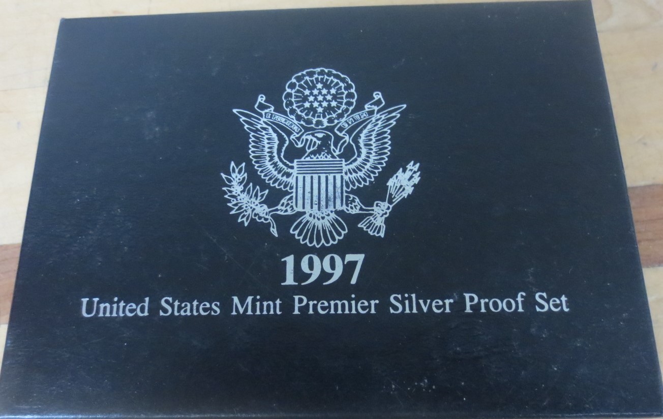 1997 Silver Proof Set Premier U.S. Mint Original Box and COA