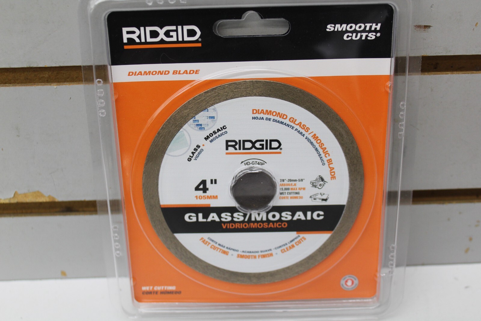 RIDGID GT40P 4" Glass/Mosaic Wet Cutting Tile Diamond Blade. NEW SEALED