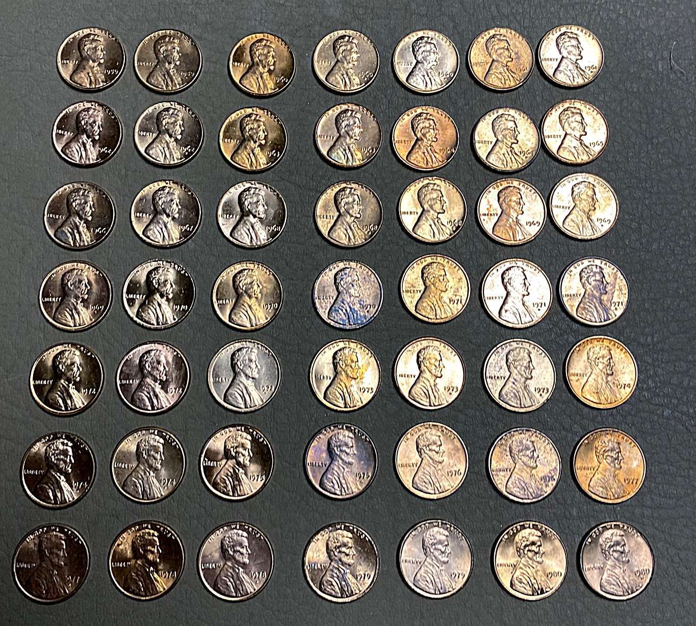 Lincoln Cent Memorial Starter Set 1959-1980 Uncirculated!