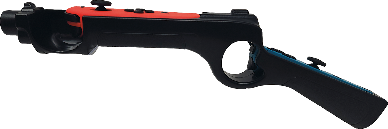 Old Skool Game Gun Attachment for Nintendo Switch Joy Con Controller - Black