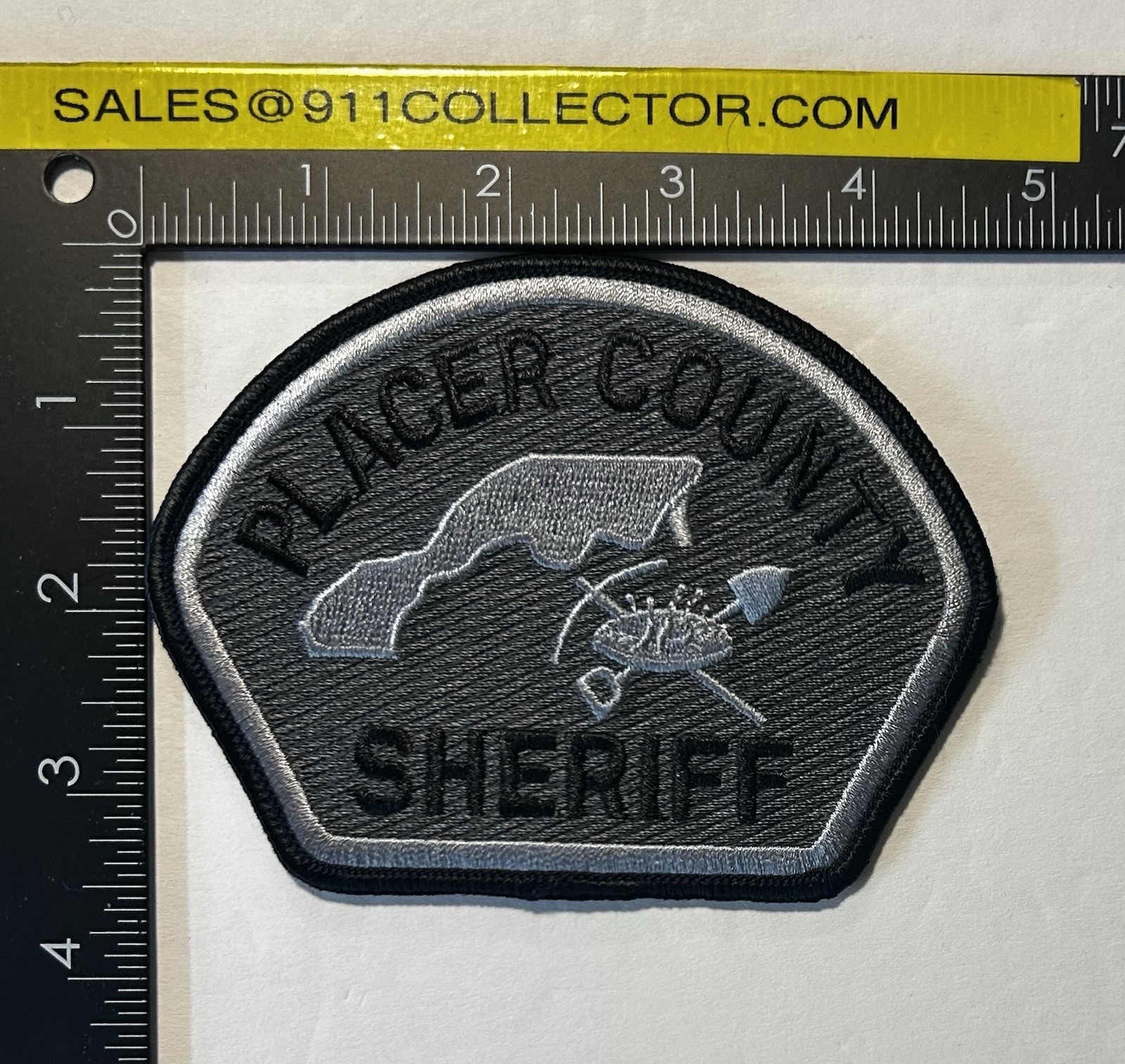 CALIFORNIA CA GREY PLACER COUNTY SHERIFFS OFFICE SUBDUED SWAT PATCH #PDD33