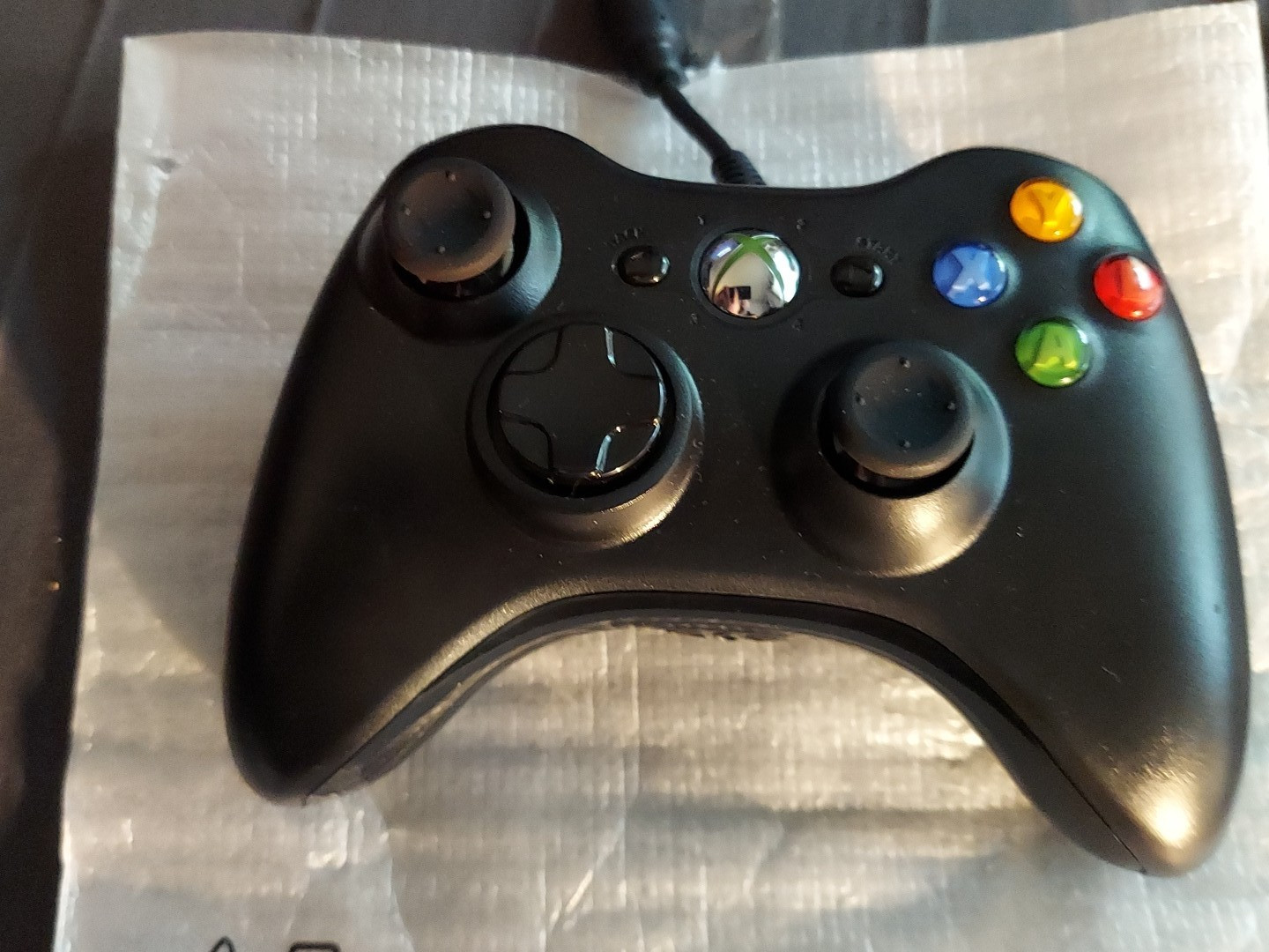 New NIB Genuine Official Microsoft 360 X360 PC Wired USB Controller Black