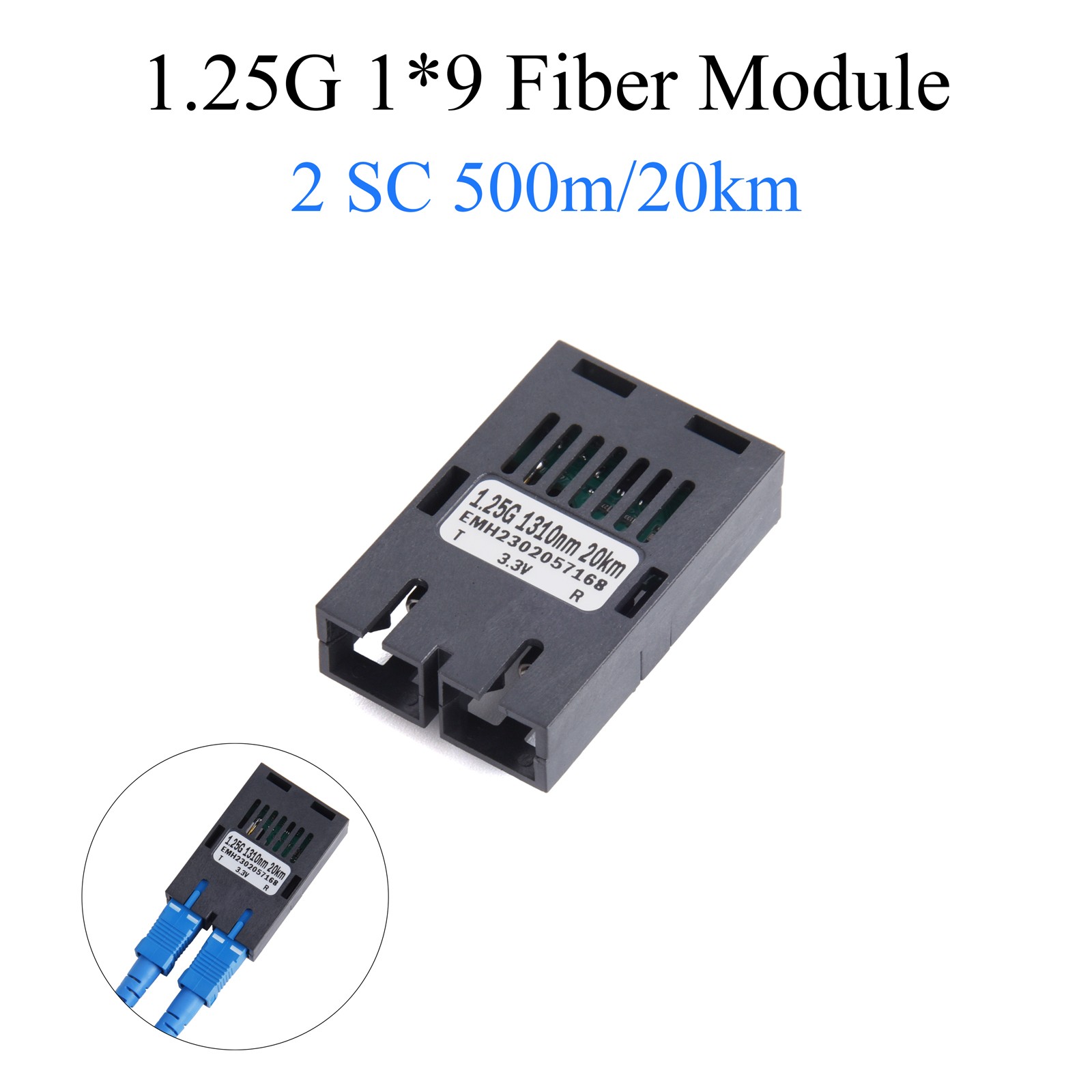 1*9 1.25G Gigabit Fiber Optical Module 1000M 2 SC UPC APC Single-Mode/Multimode