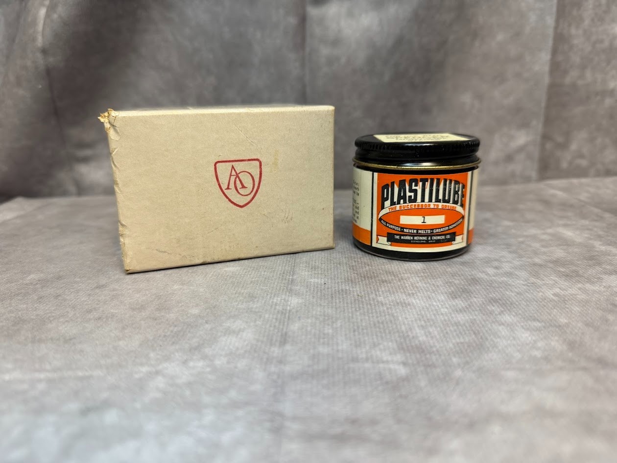 Vintage AO Plastilube – American Optical Spencer Microscope Lubricant – w/ Box