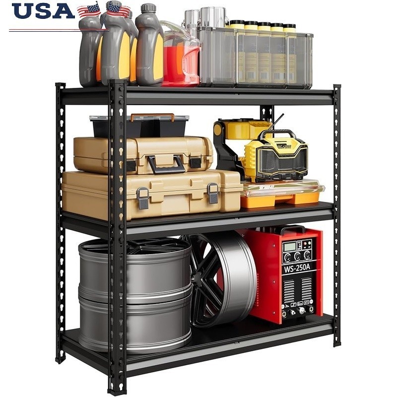 Heavy Duty 2-in-1 Garage Shelving Unit Adjustable Storage Rack 770 lbs Capacity