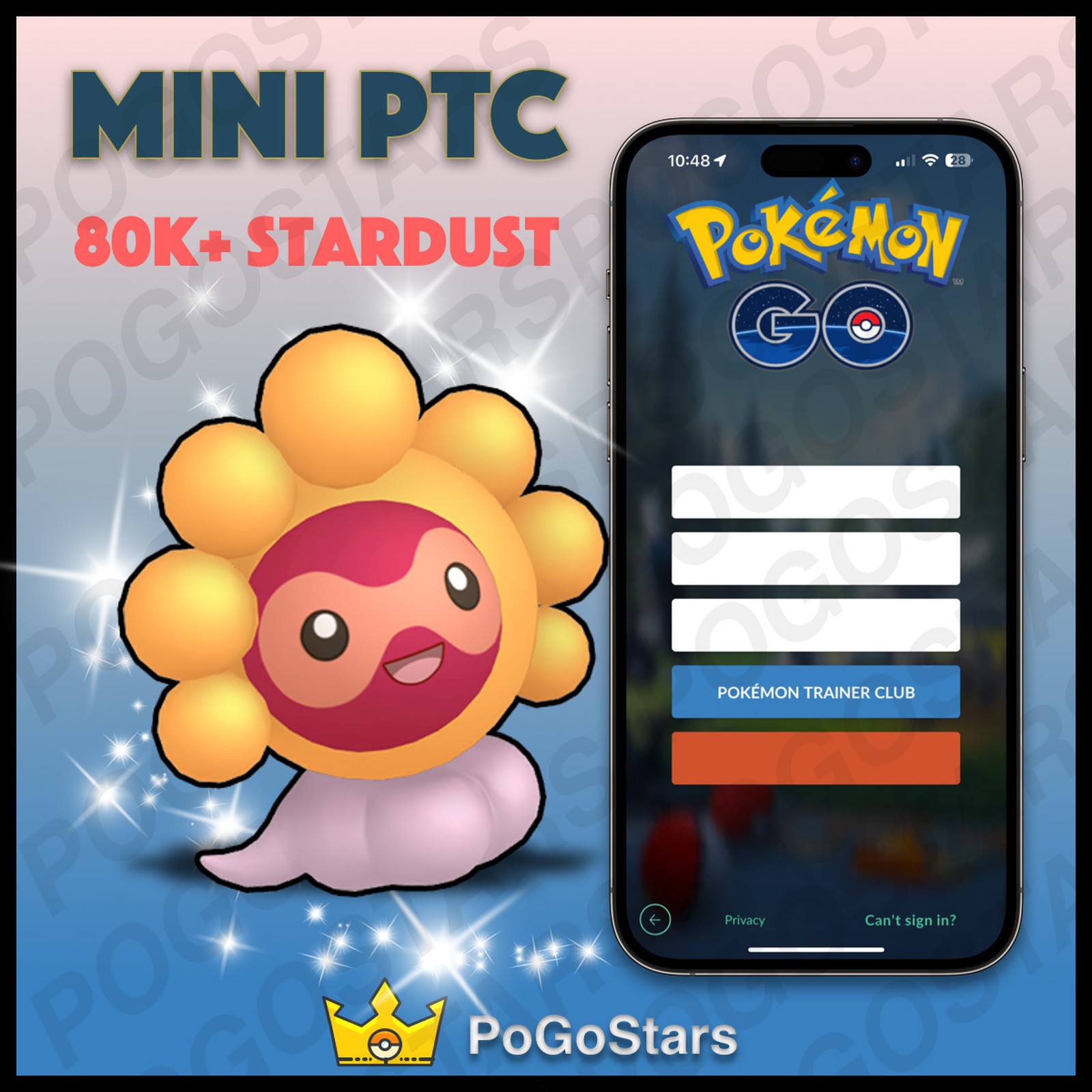 Pokémon PTC Go - Shiny Castform Sunny - 80K Stardust✨Read Description✨