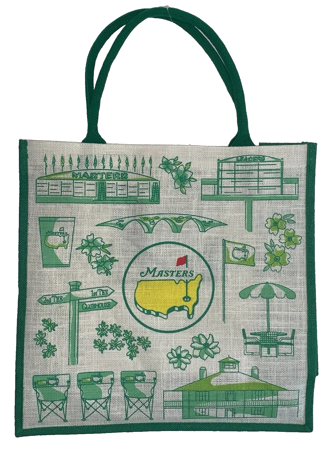 2026 Masters Tournament Jute Bag Large Tote Augusta National Golf Club