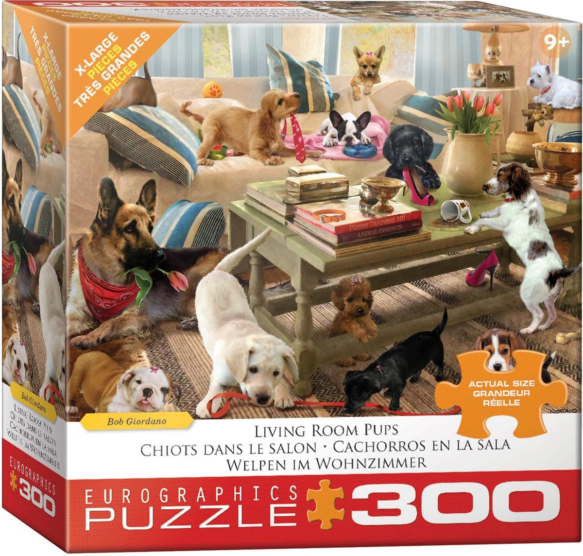 Living Room Pups by Bob Giordano