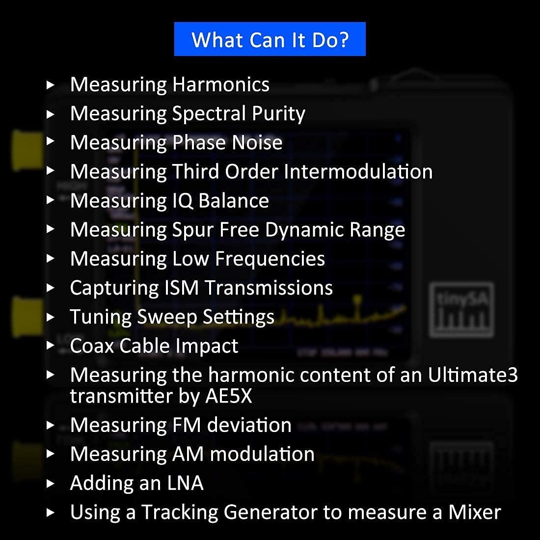 Portable Tinysa Spectrum Analyzer, AURSINC V0.3.1 Handheld Frequency...