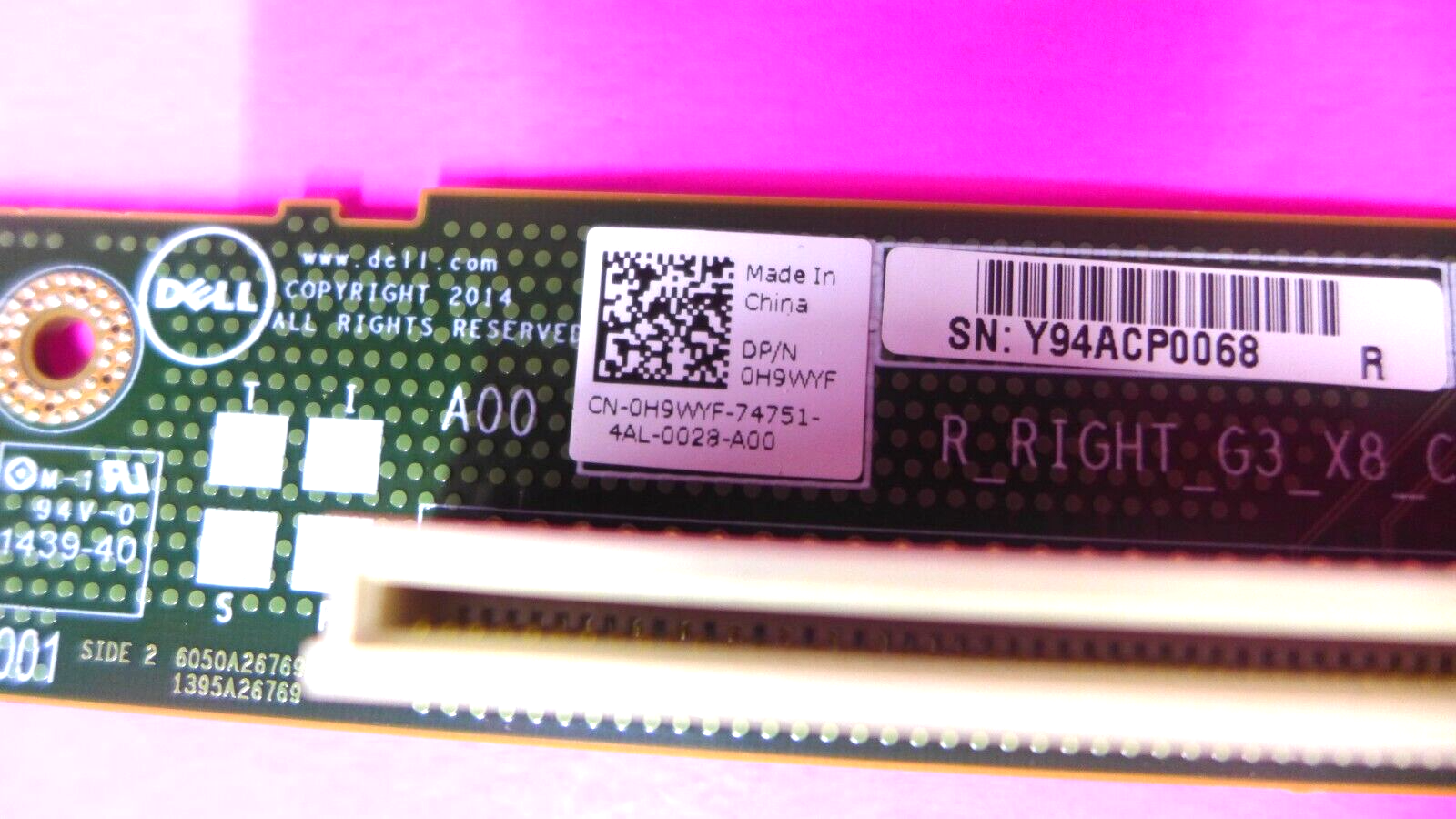 NEW Dell PowerEdge C4130 PCI-E Riser Card H9WYF