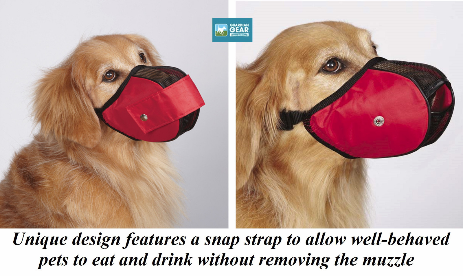 Guardian Gear COMFORT NO BITE SMALL DOG MUZZLE Nylon Mesh Quick-Fit*GROOM*TRAIN