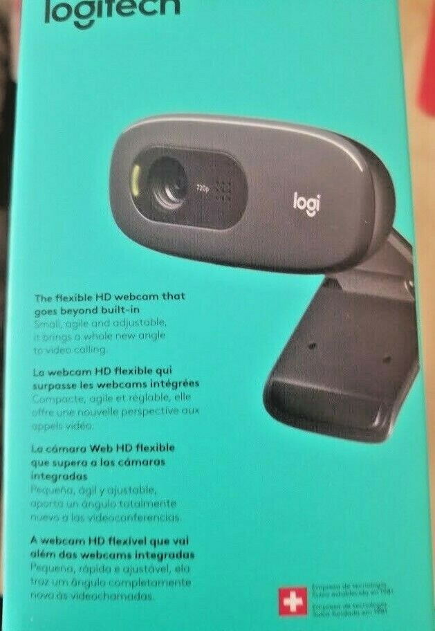 LOGITECH C270 HD Webcam 720p - Black - SEALED & NEW Quick Free Ship