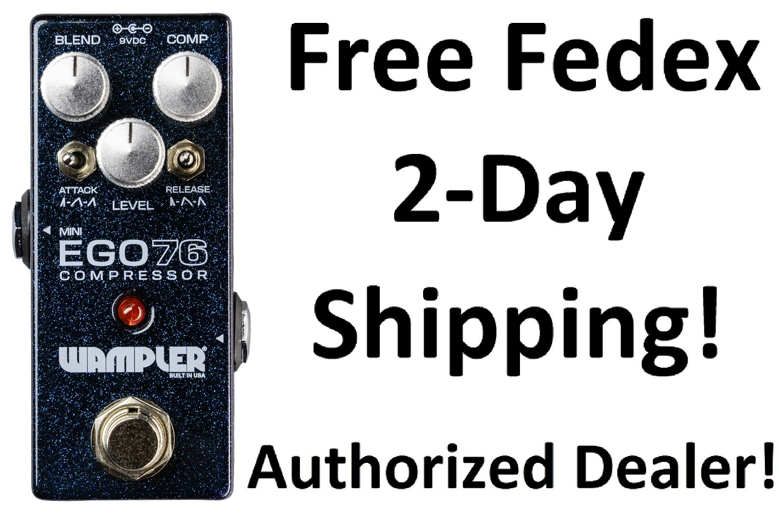 New Wampler Mini Ego 76 Compressor Guitar Effects Pedal