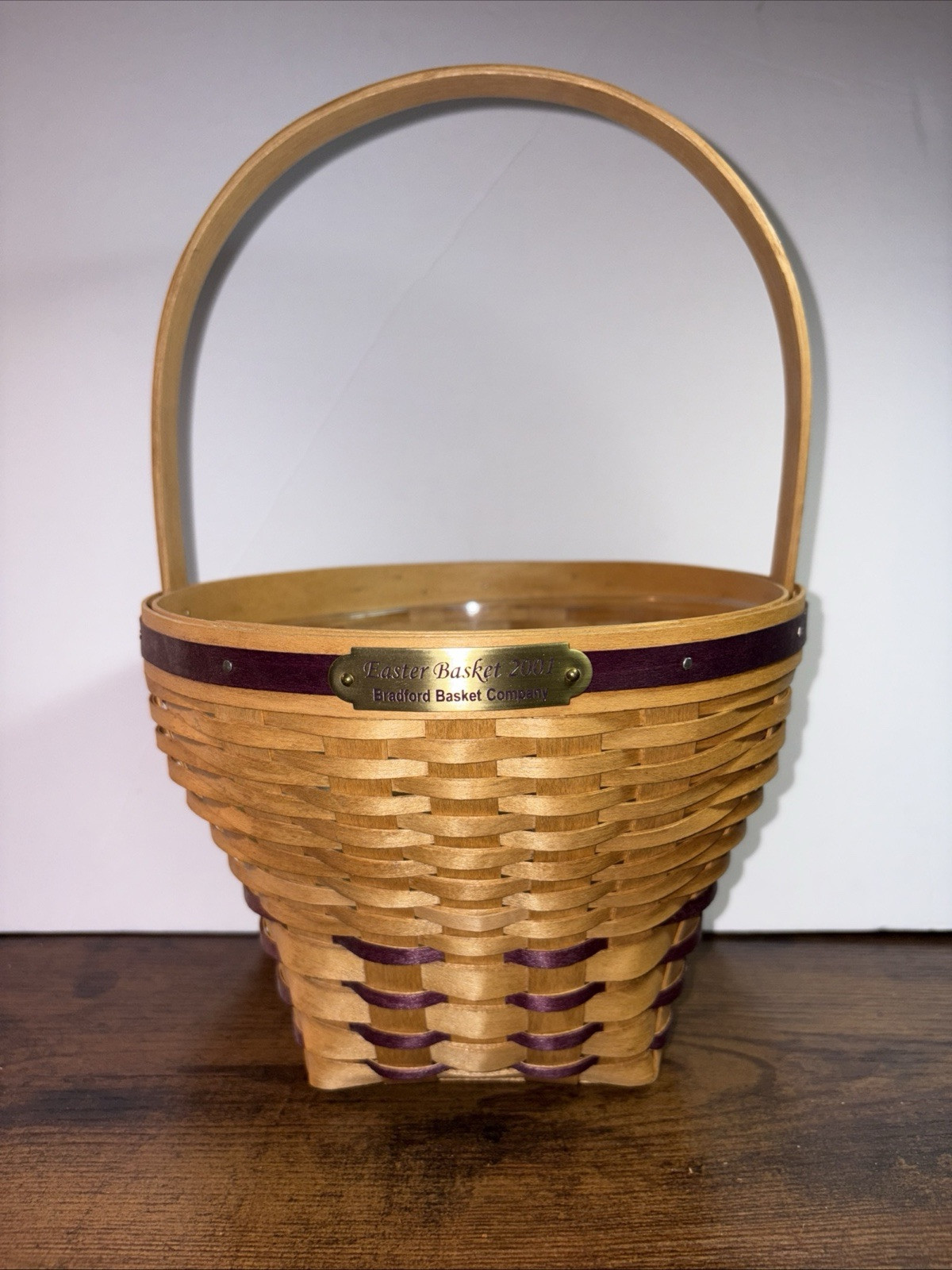 Bradford Basket Company Handwoven USA Easter Style Basket Signed