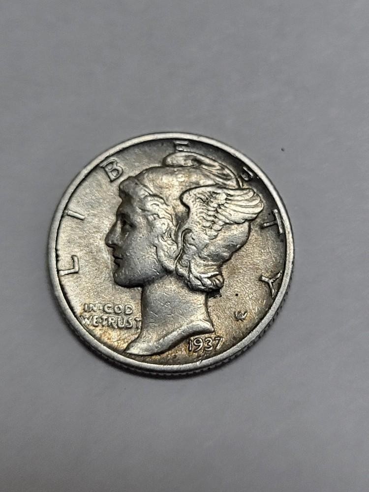 1937  Mercury Dime