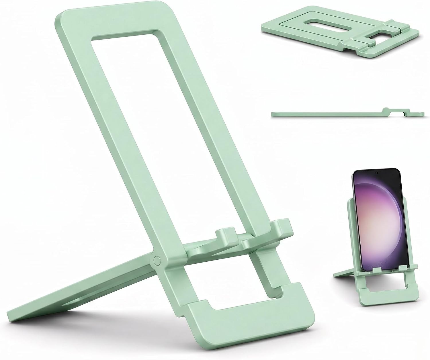 Ultra Slim Aluminum Card Phone Stand, Portable Foldable Pocket Cell Phone