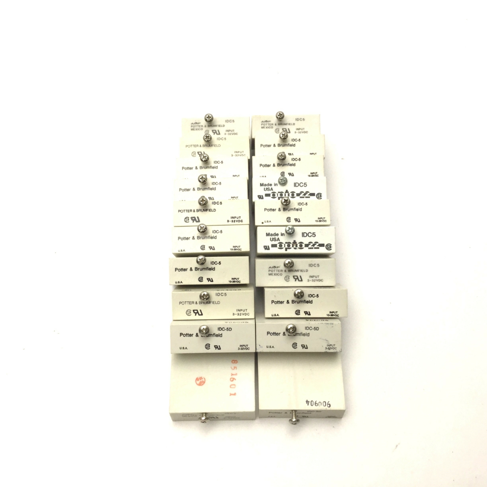 Lot Of 20 Potter & Brumfield IDC5 Solid State Relay DC Input Module Logic: 5VDC