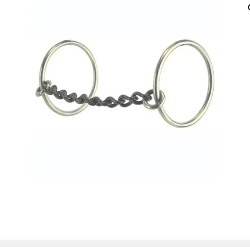 Snaffle Bit Medium Loose Ring with Chain Mouthpiece Flexible Control