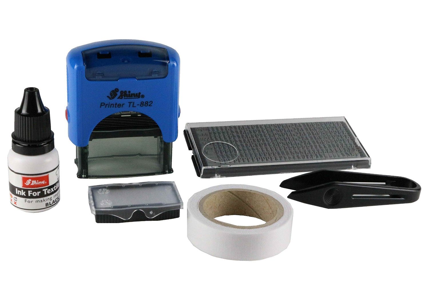 Clothing Labeling Kit, Shiny Fabric Stamp Kit model TL-882