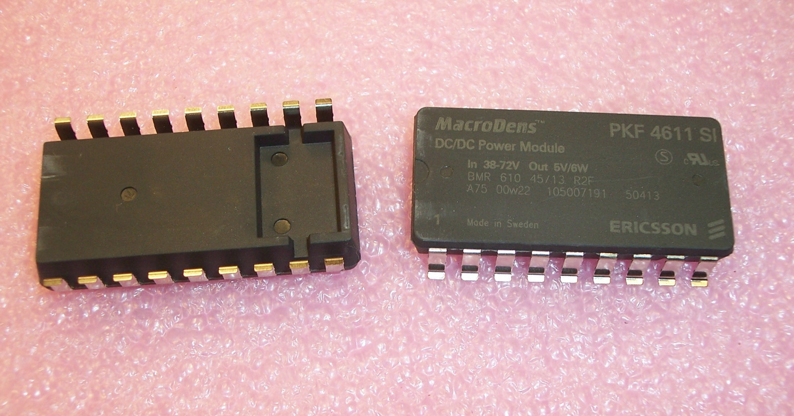 QTY (2) PKF4611SI ERICSSON DC/DC POWER MODULES (IN- 38-72Vdc)  (OUT- 5V @6W)