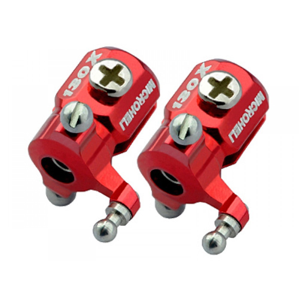 MICROHELI Double Bearing Weighted Tail Grip Set (Red) Blade 130X MH-130X143BG