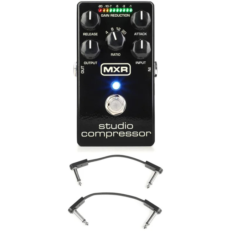 MXR M76 Studio Compressor Pedal with EBS Patch Cables