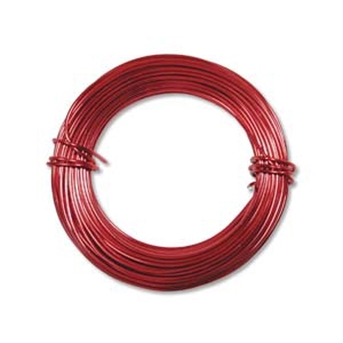 Anodized Aluminum Wire 18 Gauge 39 Ft Red 41282 Round Shiny