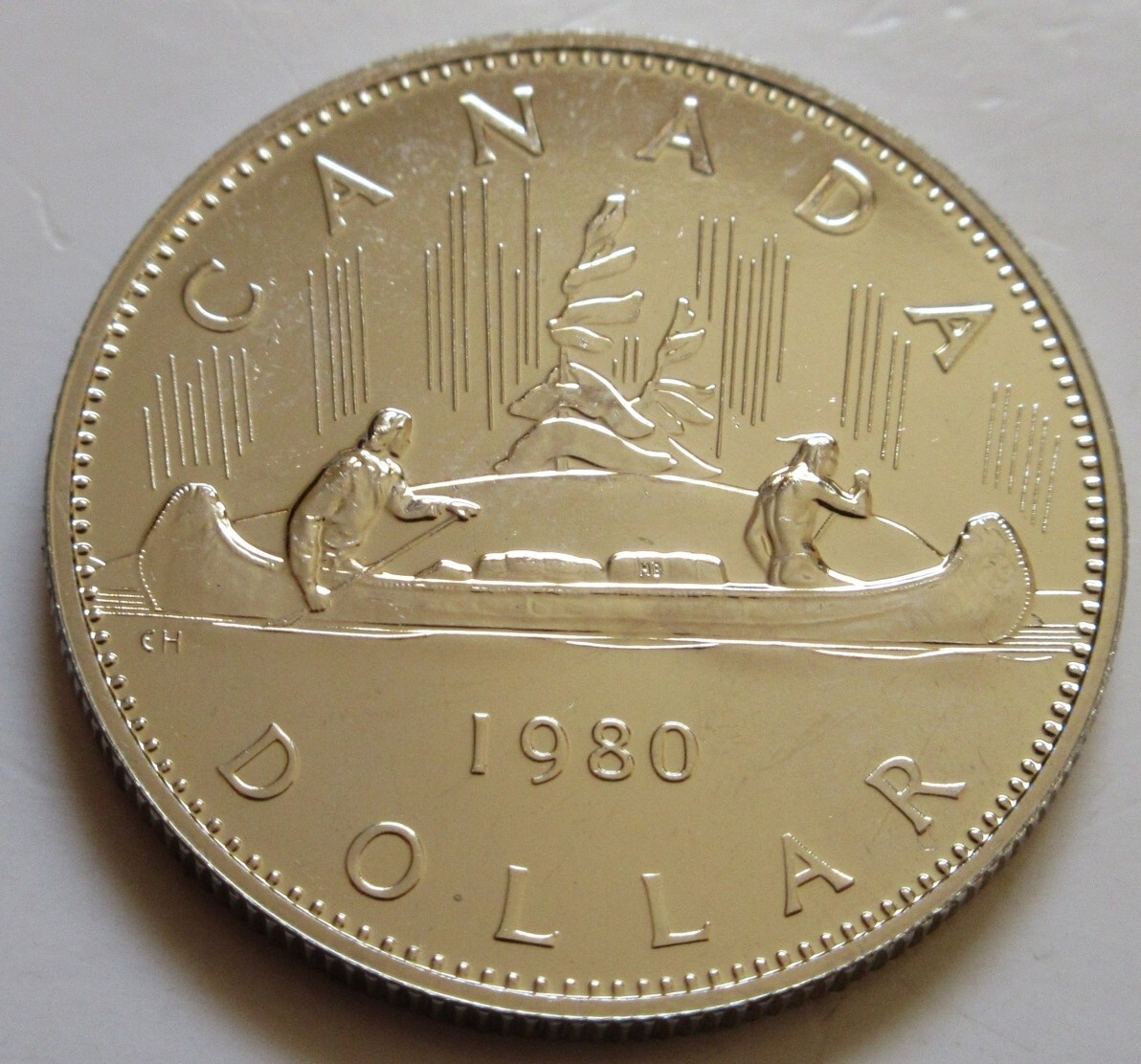 1980 Canada PROOF-LIKE Nickel Dollar Coin. Mint UNC $1
