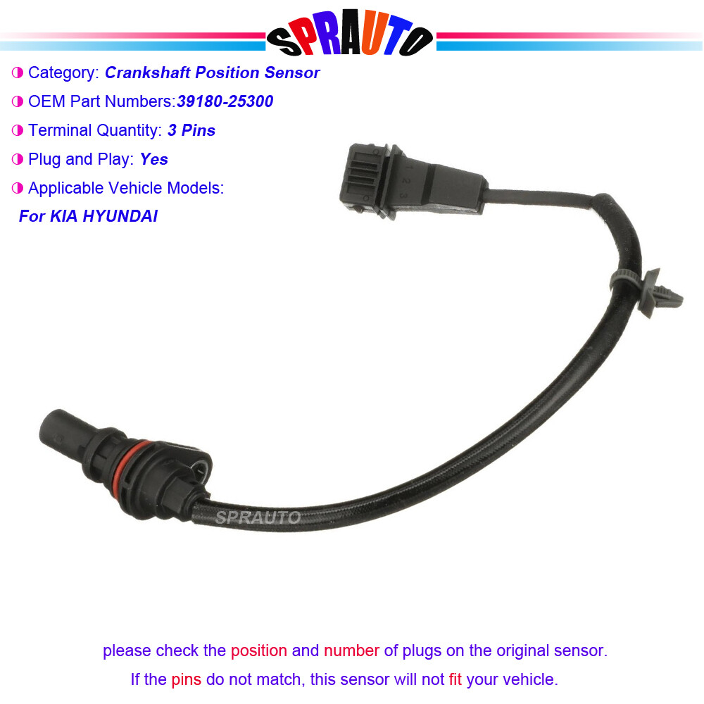 For Kia Optima Sportage Sorento Forte5 Hyundai Sonata Crankshaft Position Sensor
