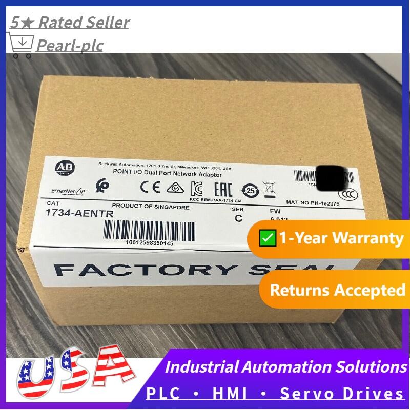 NEW Sealed Allen Bradley 1734-AENTR POINT I/O Dual Port Adaptor -USA US Free Tax