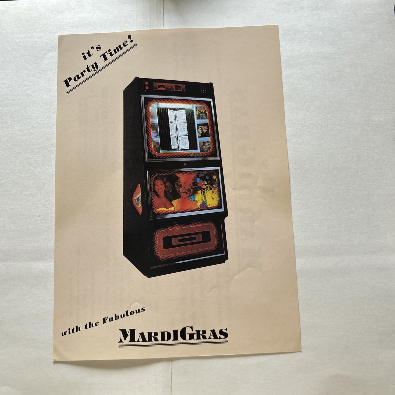 nos Original Factory Jukebox Sound Leisure The Mardi Gras Flyer