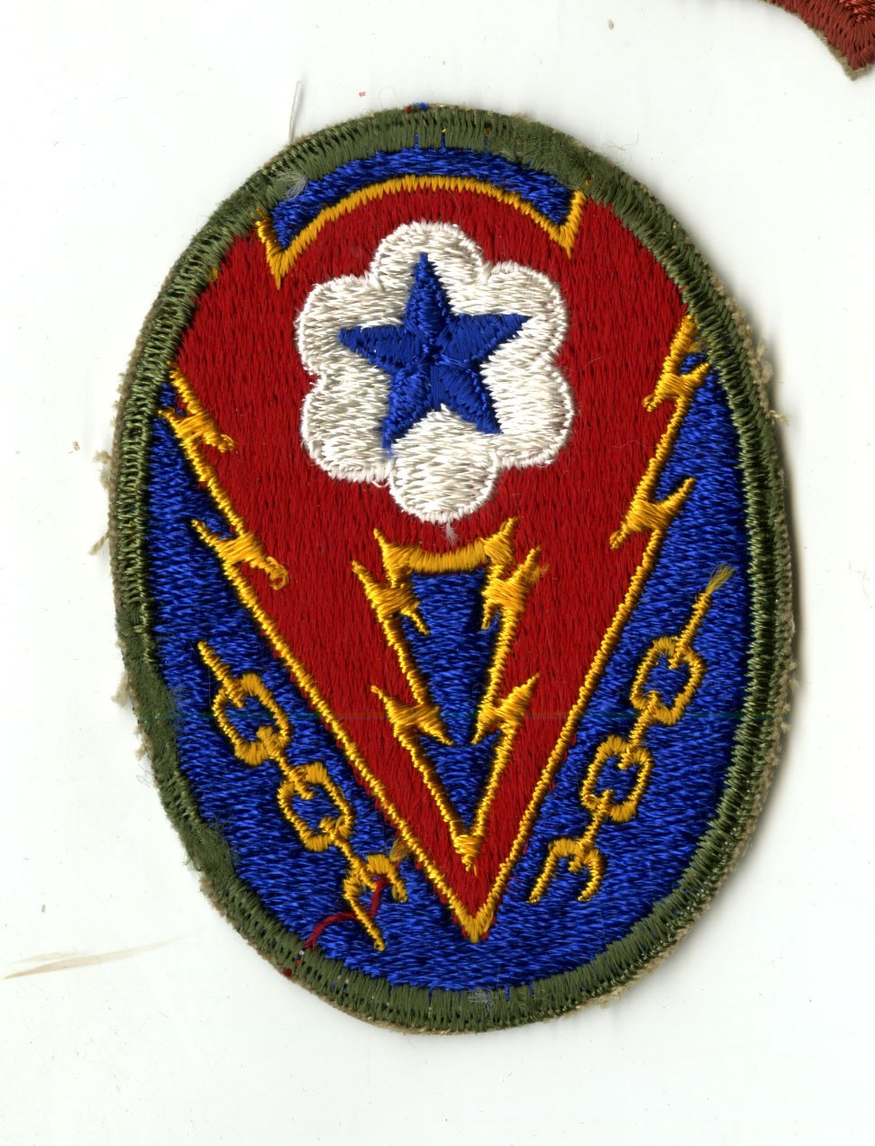 European Theater of Operations Communications Zone White Back Patch ETO COM Z