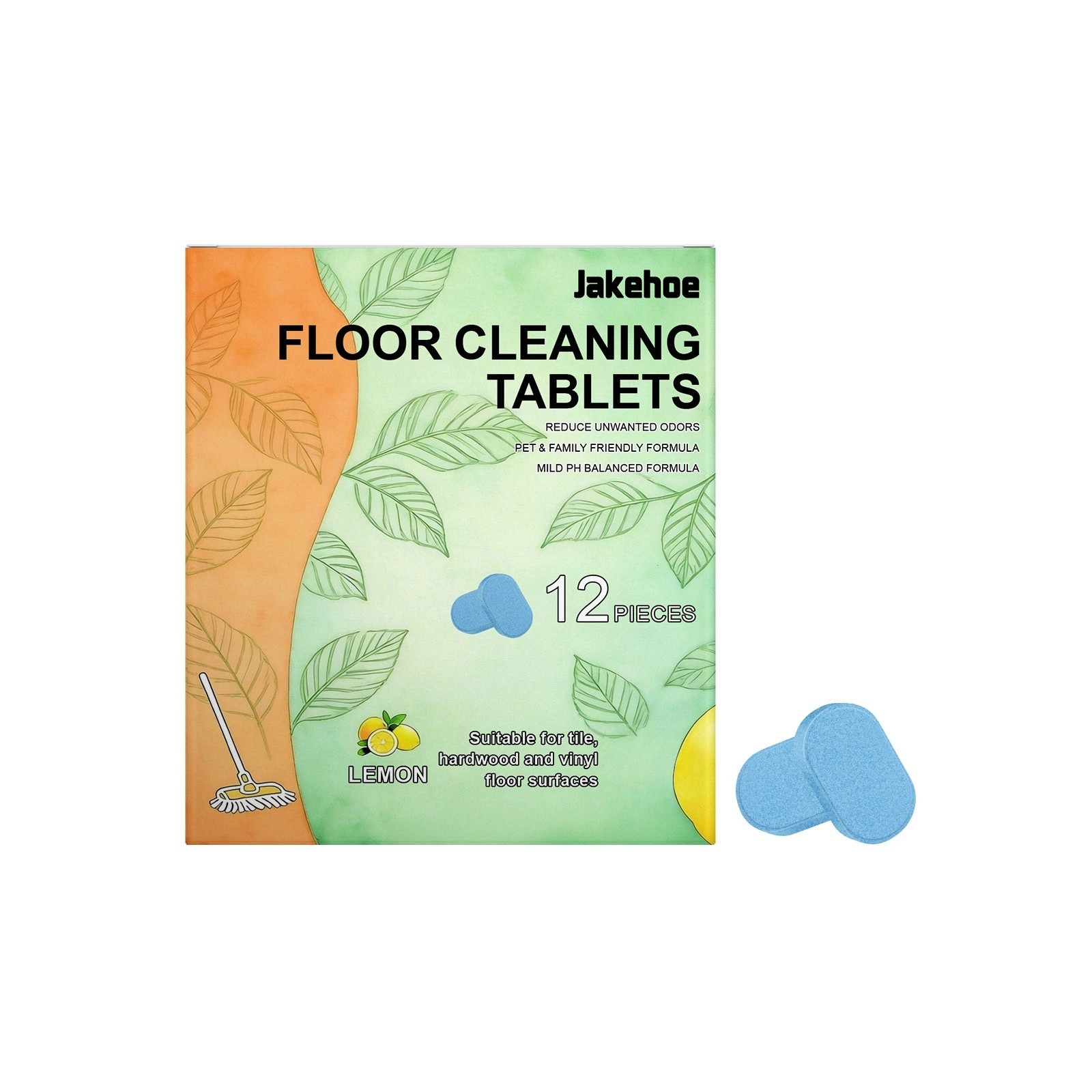 12pcs Floor Cleaning Solution Tablet Deep Cleans For Multiple Hard Floors ~HOT