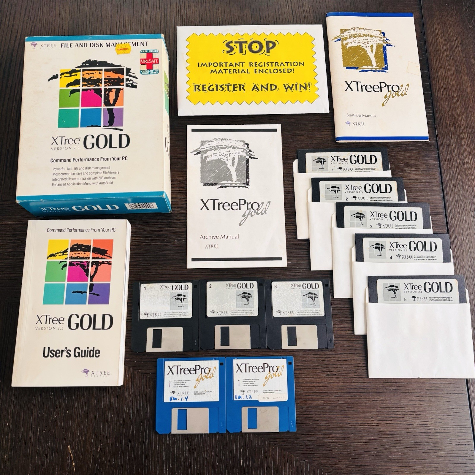 XTree Gold v2.5 DOS Utility Software Complete Boxed Set 5.25 & 3.5 Disks
