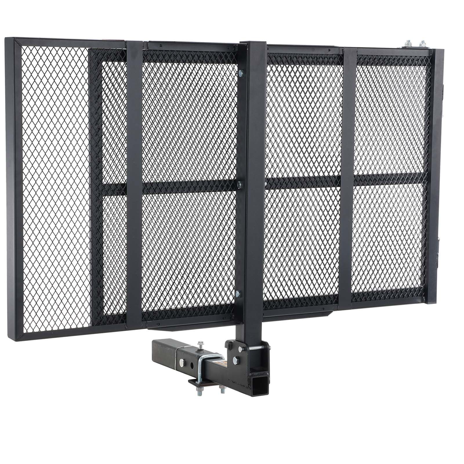 Hitch Mount Cargo Carrier, Iron Hitch Cargo Rack With Folding Ramp