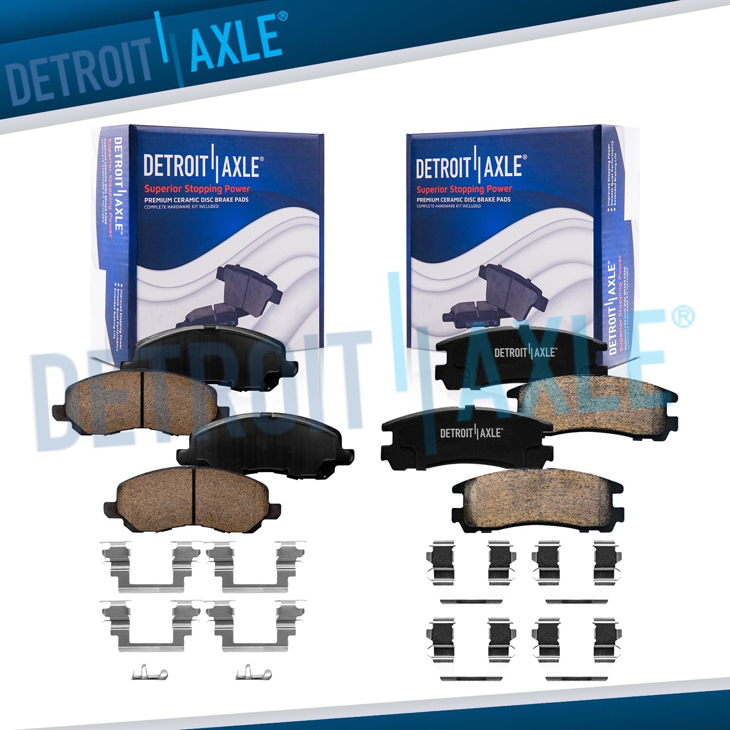 Front & Rear Ceramic Brake Pads for Chrysler Sebring Stratus Mitsubishi Eclipse