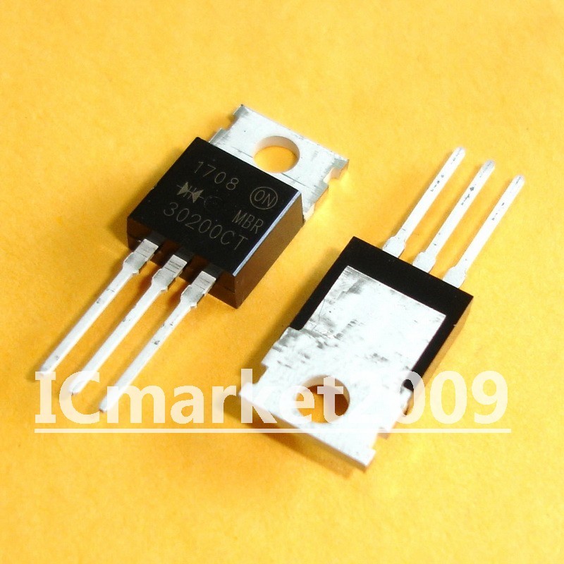 10 PCS MBR30200CT TO-220 MBR 30200 30Amp Power Schottky Barrier Rectifier Diodes