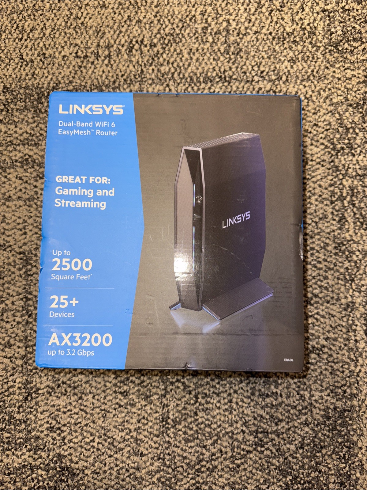 Open Box Linksys E8450 Dual-Ban Wi-Fi 6 Router Complete