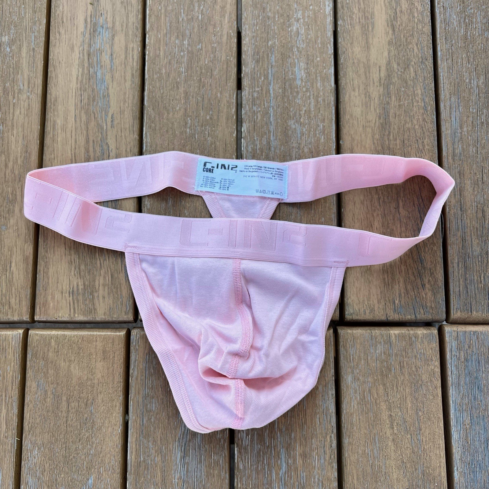 C-IN2 men pink core cotton classic Thong G-string underwear size S M L 2XL