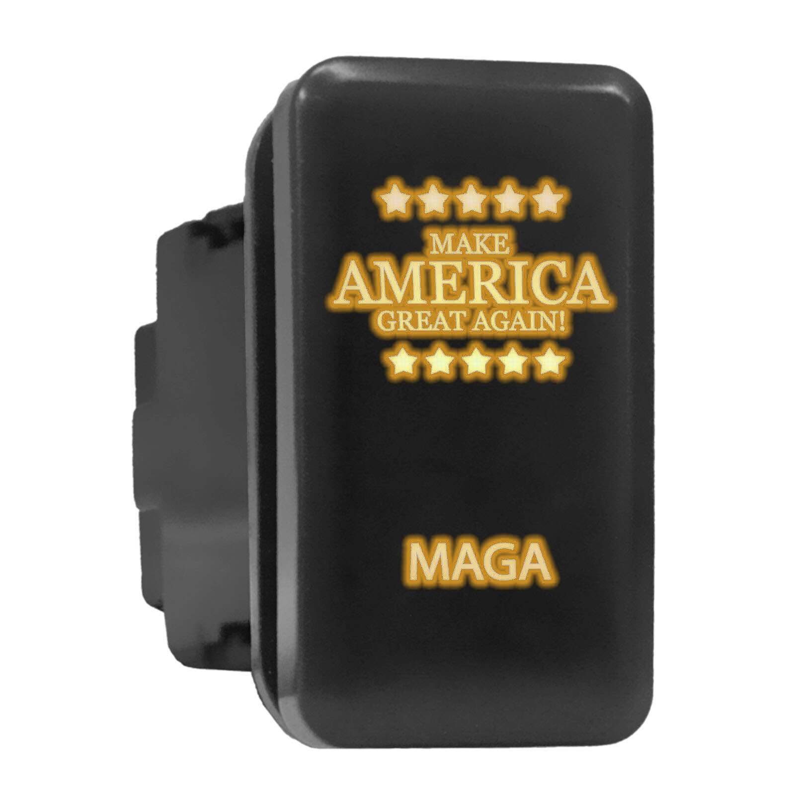 MAGA - LED Push Button Replacement for TOYOTA (1.54 x 0.83 in) Orange