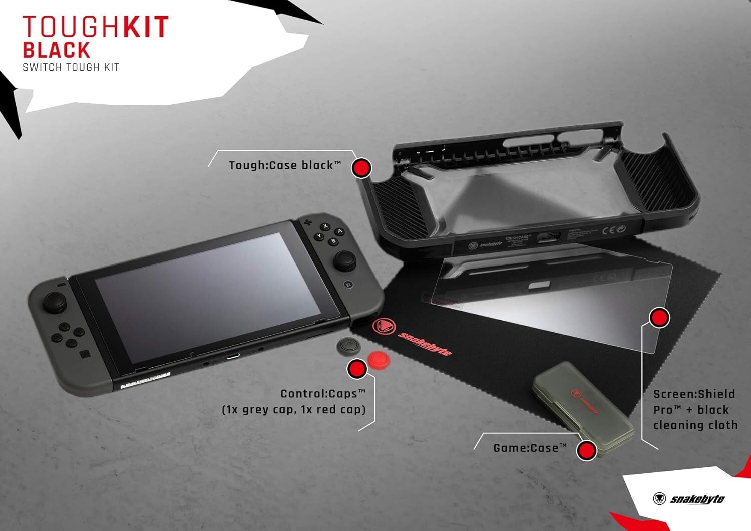 Snakebyte Tough Kit - Accessory Set For Nintendo Switch