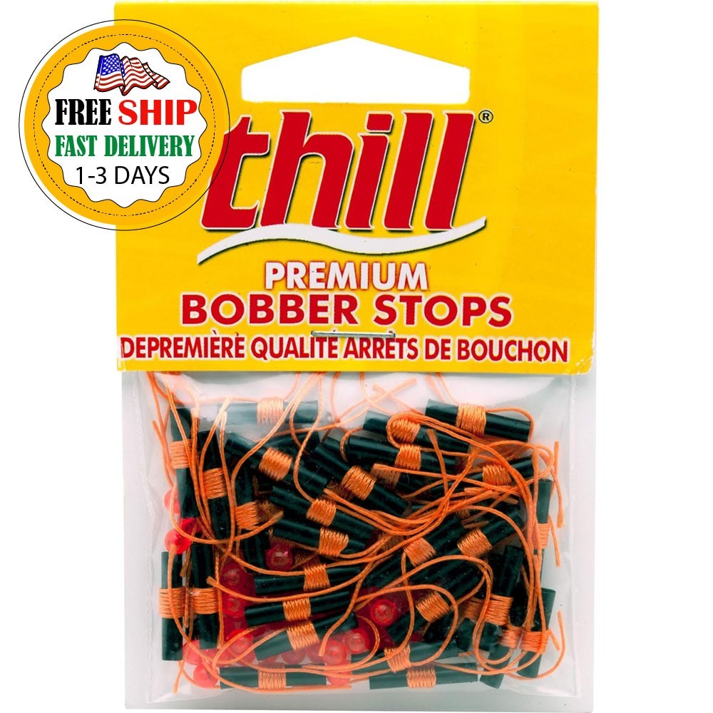 Thill Premium Bobber Stops for Fishing Floats, Fishing Gear and Accessories, 40