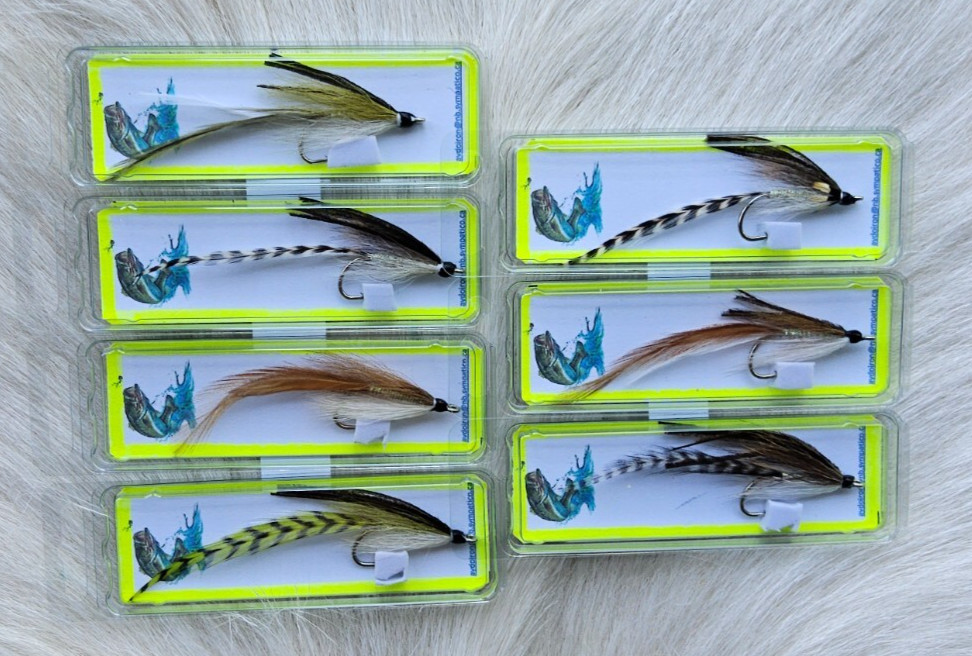 Fly Tying Flies . SLS; Streamer   "Sand-eel"    Flies Combo.  Size #2/0 Hooks.