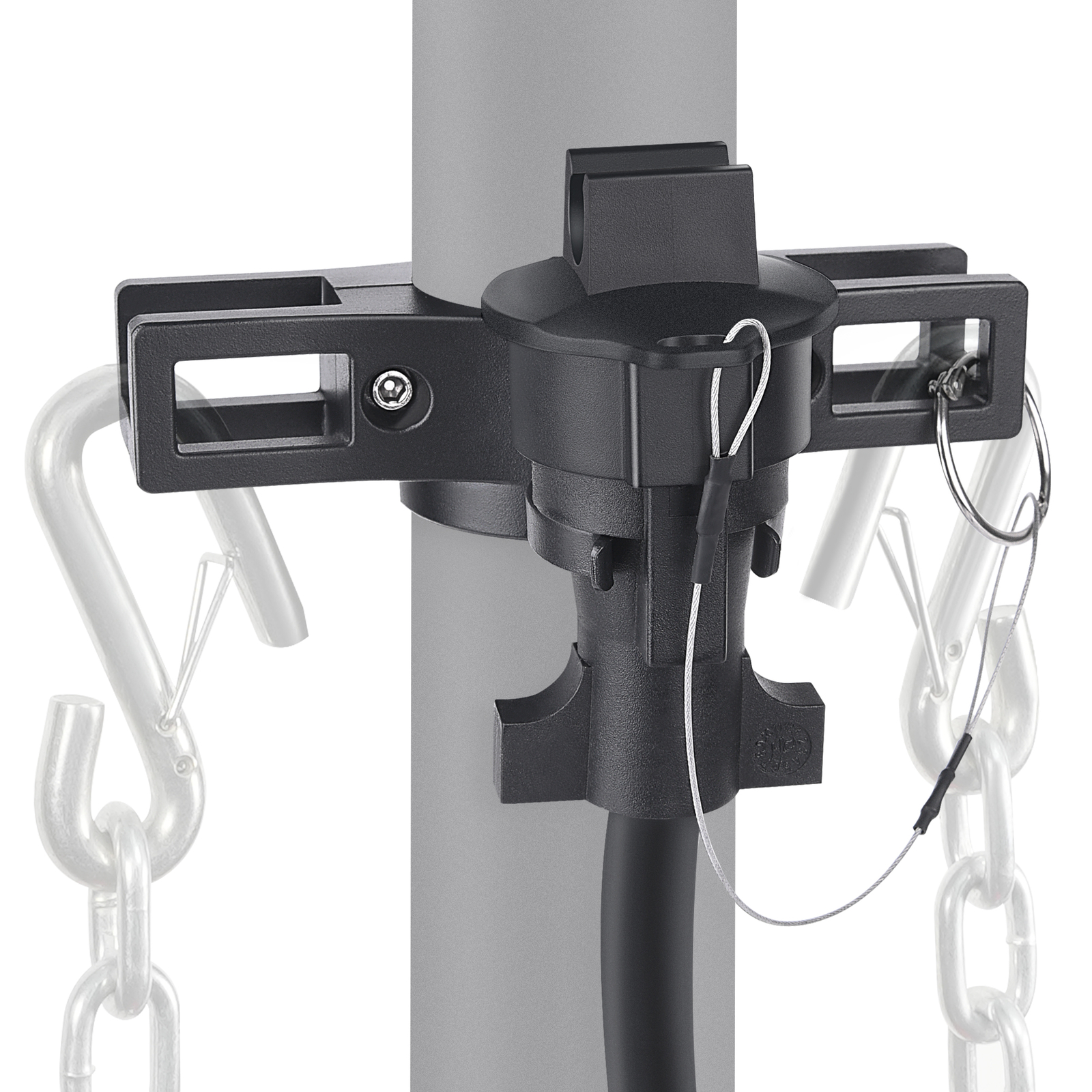 Heavy Duty RV Trailer Towing Organizer 7-Way Plug Cover Holder Aluminum Chain US