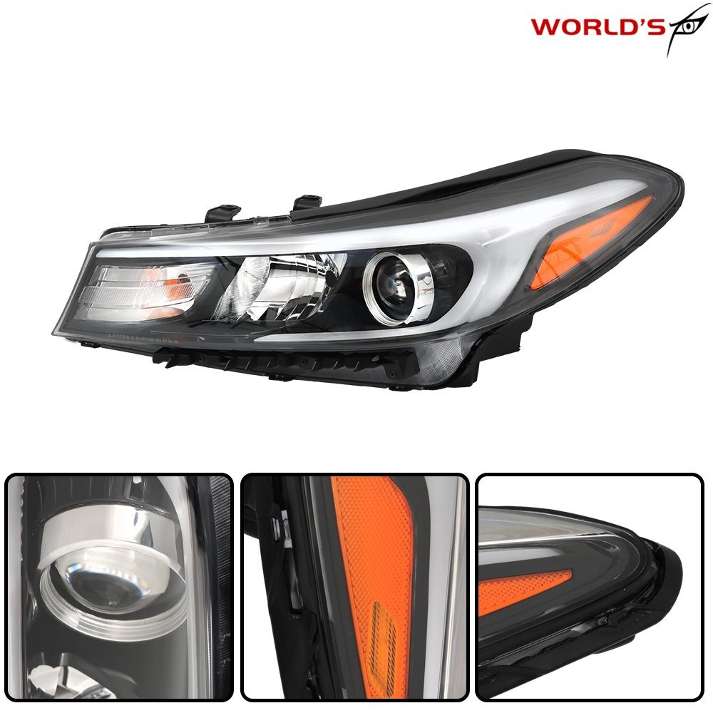 Halogen Headlight Assembly For Kia Forte Forte5 2017-2018 w/ o LED Left Driver
