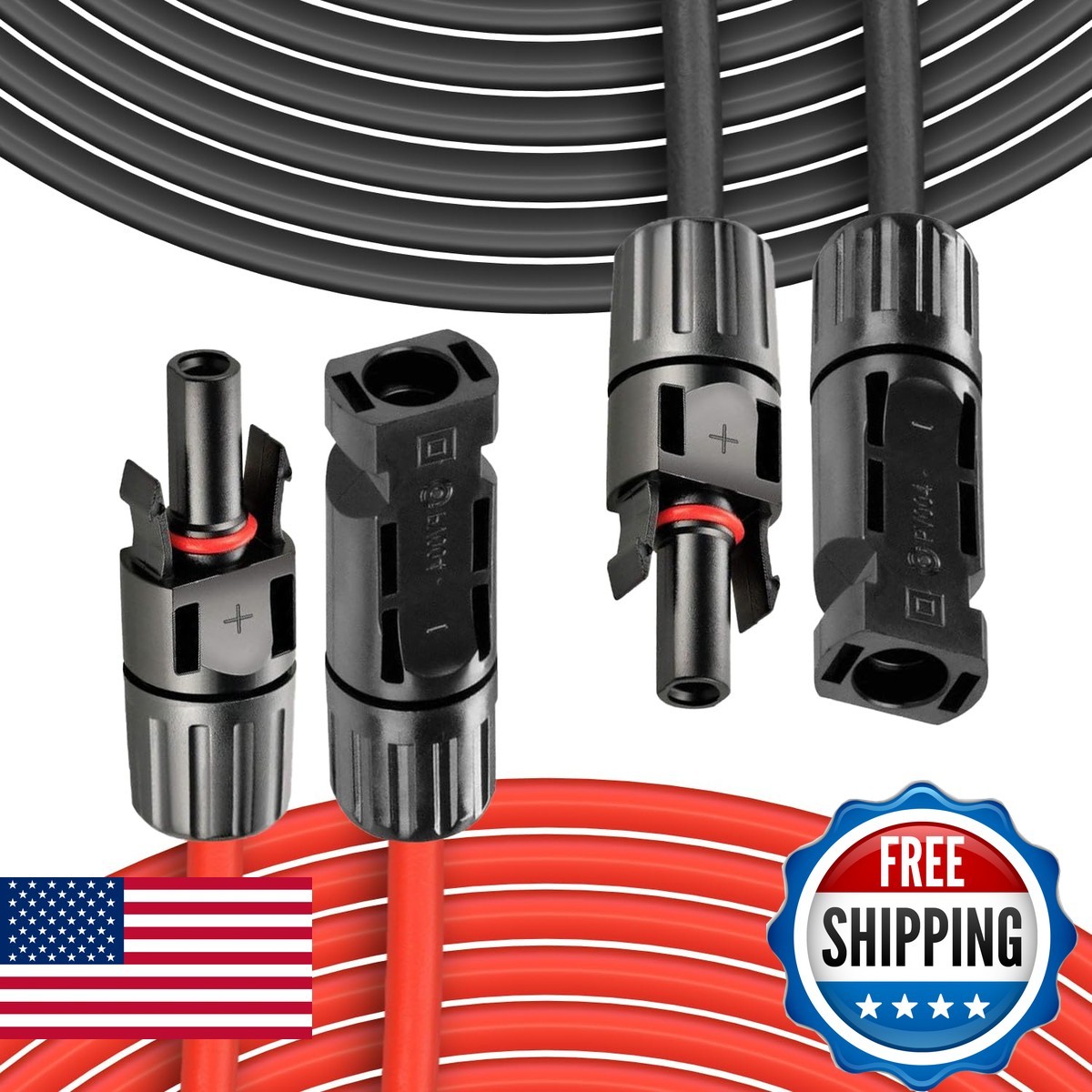 Cocosy 2 X 30Ft 10Awg Solar Panel Extension Cable
