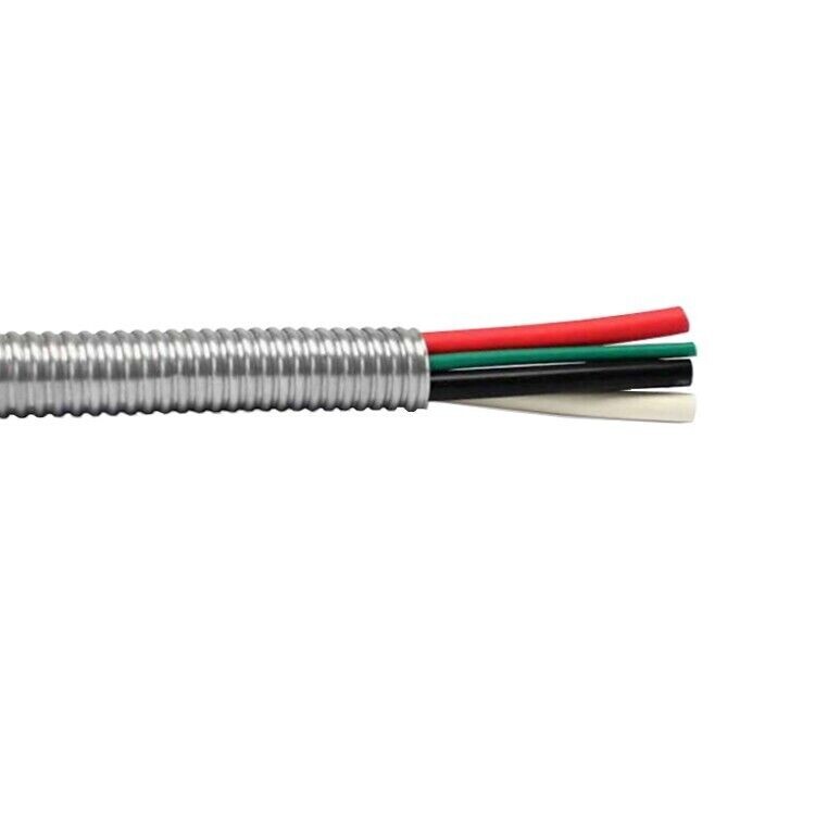 100' 3 AWG 3 Conductor With Ground Copper Metal Clad Cable 600V