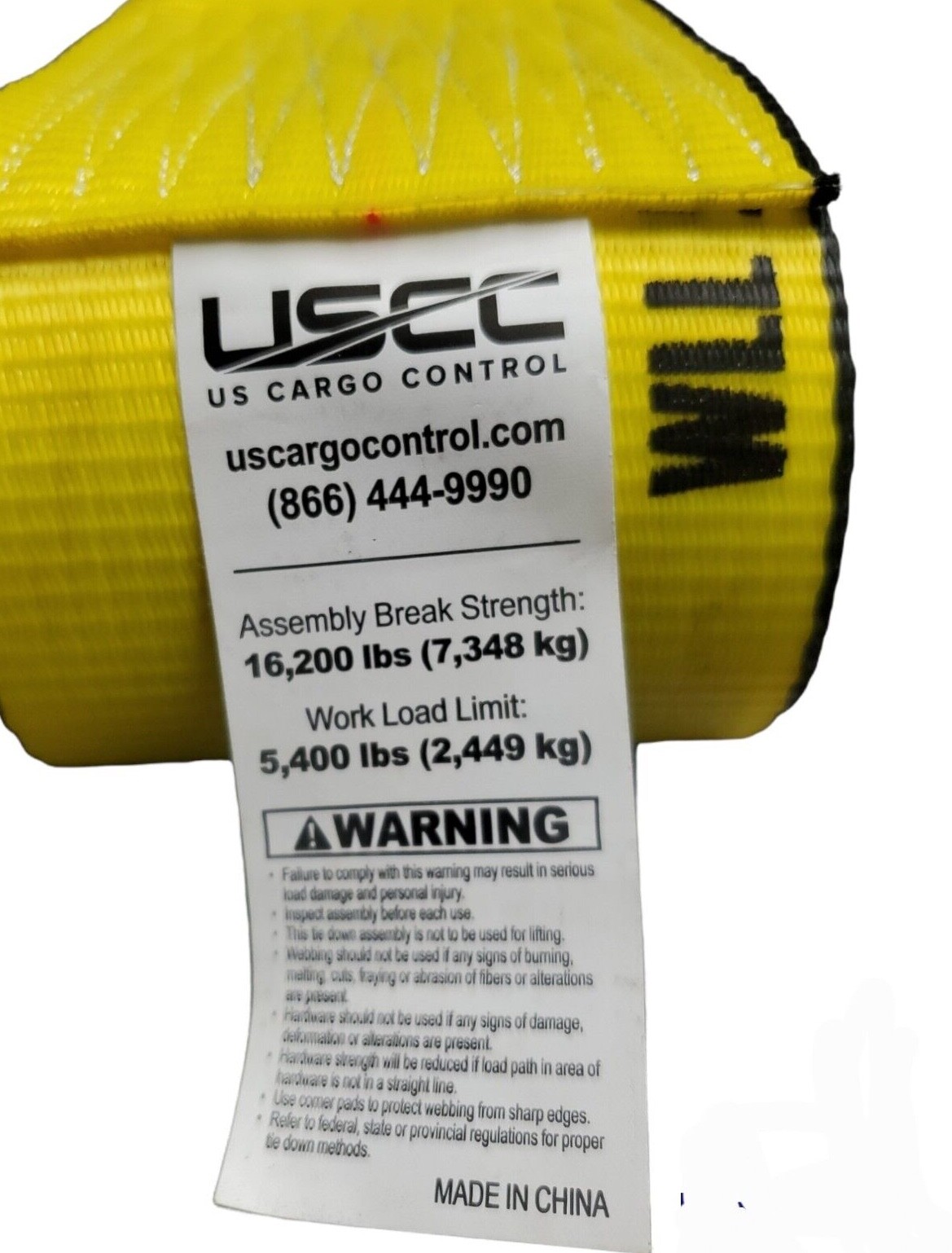 USCC US CARGO CONTROL ASSEMBLY BREAK STRENGTH 16,200LBS WORK LOAD LIMIT 5,400